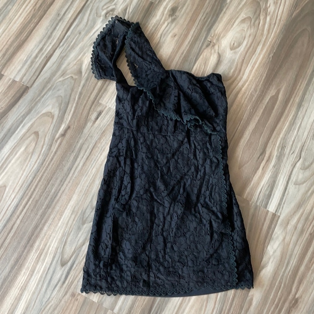 Mini black off the shoulder dress